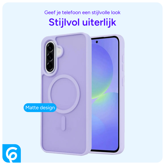Samsung Galaxy A56 Hoesje met MagSafe Back Cover Matte Paars afbeelding 4