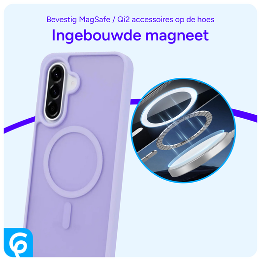 Samsung Galaxy A56 Hoesje met MagSafe Back Cover Matte Paars afbeelding 6