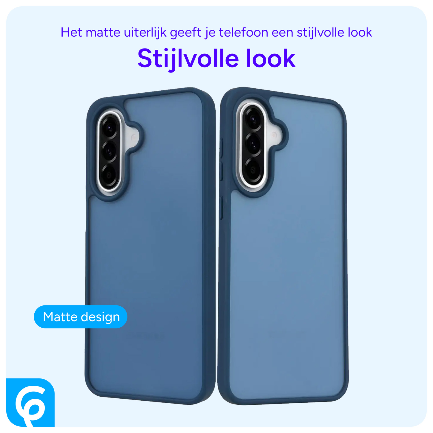 Samsung Galaxy A56 Hoesje Back Cover Matte Blauw afbeelding 3