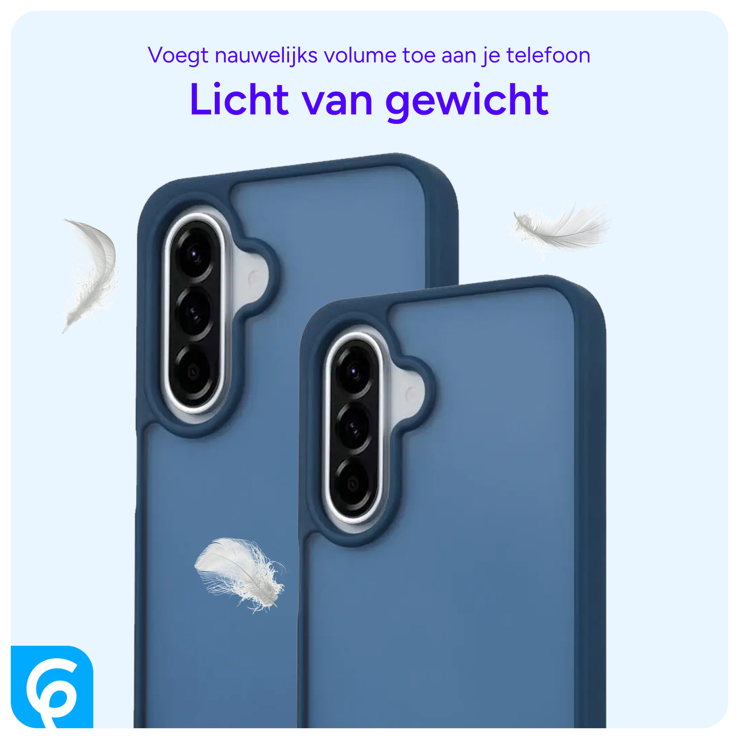 Samsung Galaxy A56 Hoesje Back Cover Matte Blauw afbeelding 4