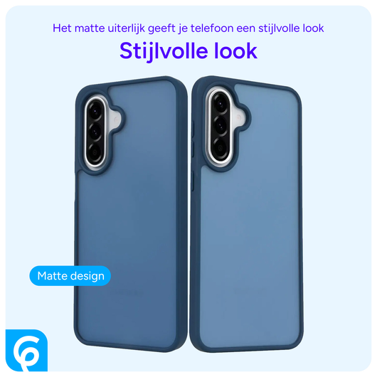 Samsung Galaxy A56 Hoesje Back Cover Matte Blauw afbeelding 3