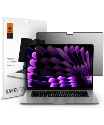 Spigen SafeView - MacBook Air 15 Inch M3/M2 - Privacy Glass Screen Protector Screen Protectors