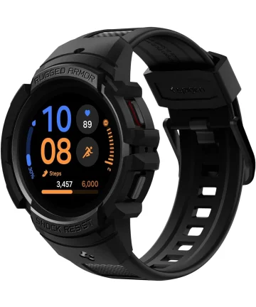 Spigen Rugged Armor Pro - Samsung Watch FE & 5/4 40MM - Hoesje en Bandje - Zwart Cases