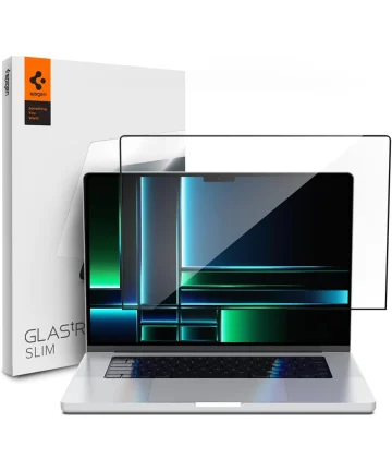 Spigen Glas.tR Slim - MacBook Pro 14 Inch Screen Protector Tempered Glass Screen Protectors