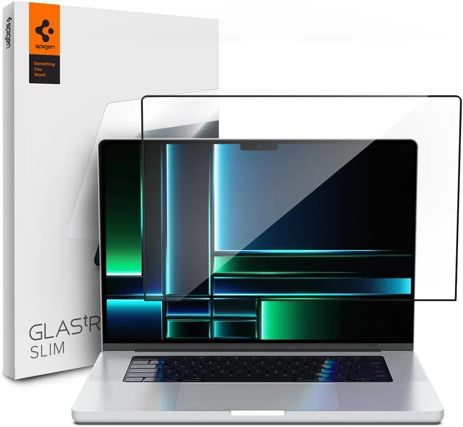 Spigen Glas.tR Slim - MacBook Pro 14 Inch Screen Protector Tempered Glass afbeelding 1