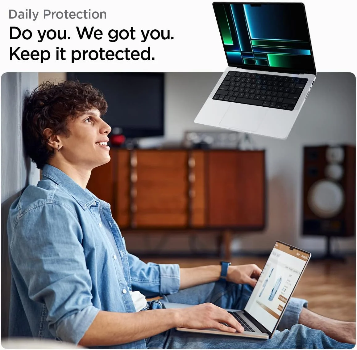 Spigen Glas.tR Slim - MacBook Pro 14 Inch Screen Protector Tempered Glass afbeelding 4