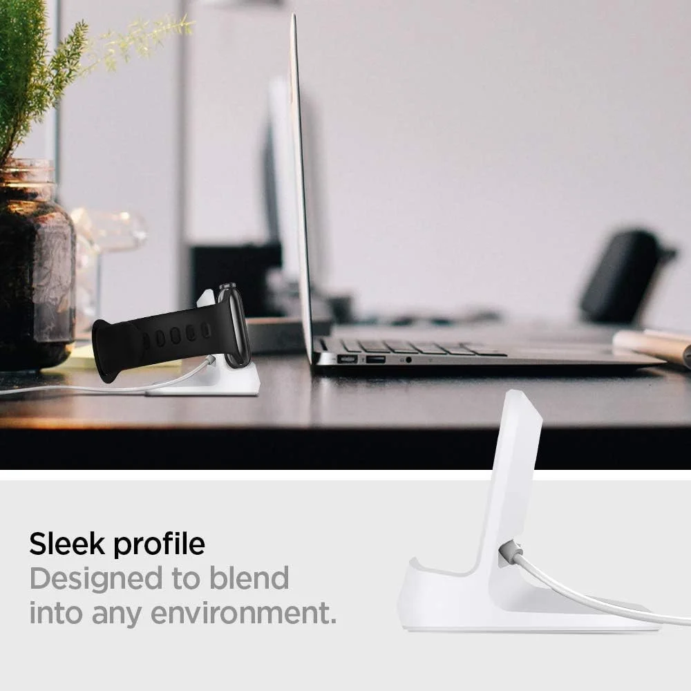 Spigen Apple Watch Night Stand S350 - Standaard voor Apple Watch Lader Wit afbeelding 5