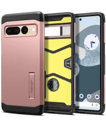 Spigen Tough Armor Google Pixel 7 Pro Hoesje Back Cover Roze Goud