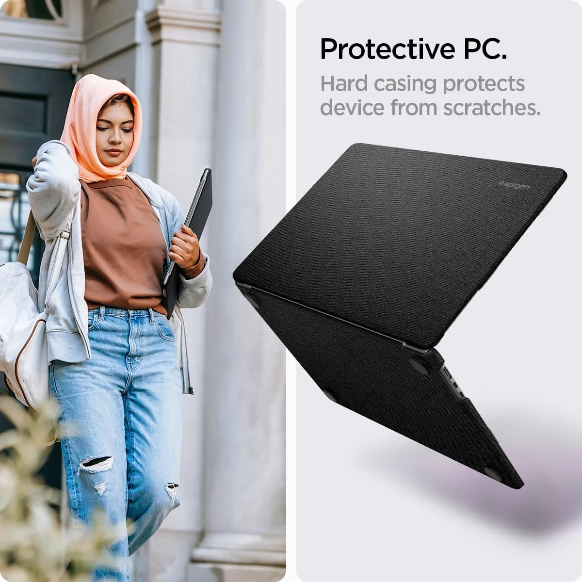 Spigen Urban Fit - MacBook Air 15 Inch M3/M2 Hoes - A3114 / A2941 - Zwart afbeelding 3