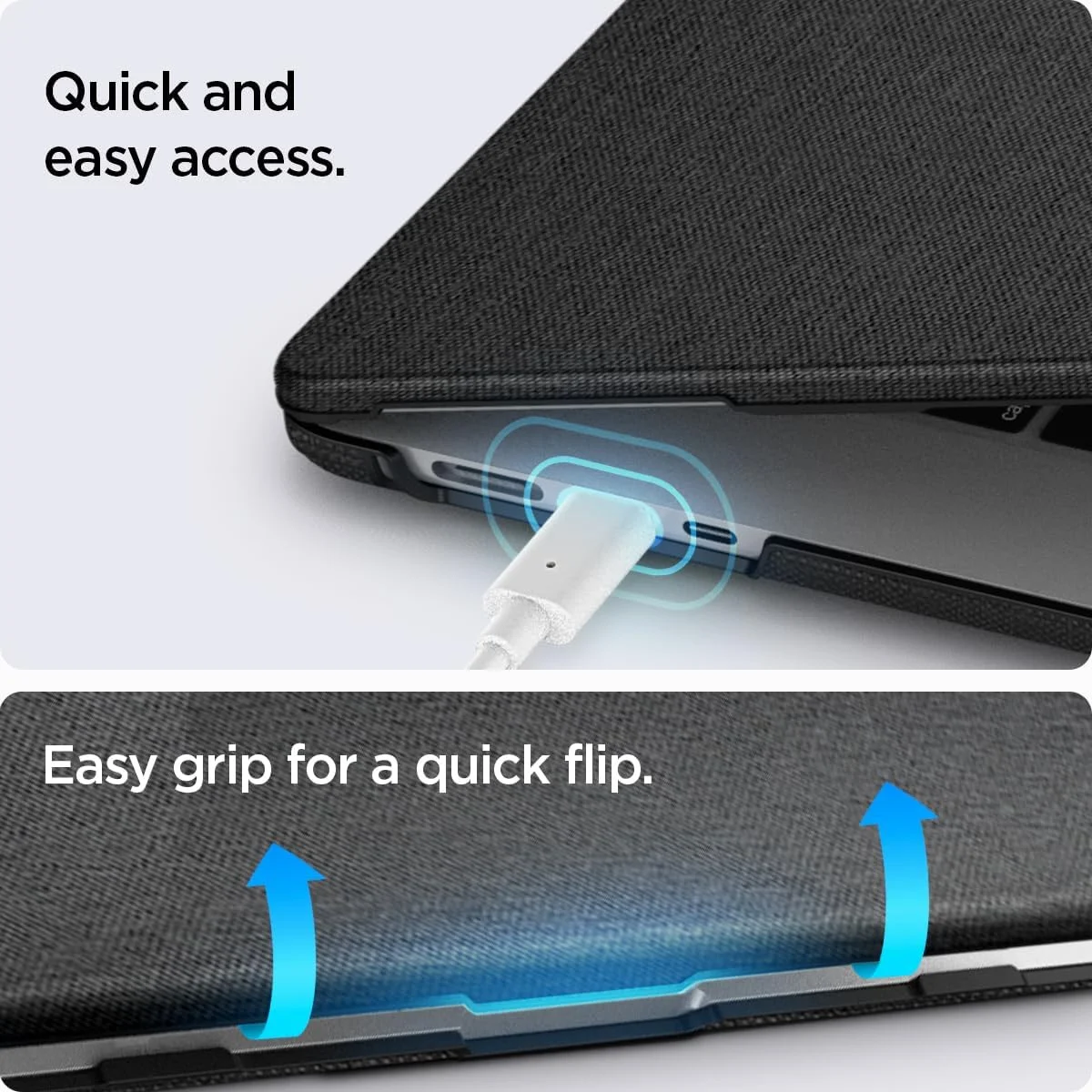 Spigen Urban Fit - MacBook Air 15 Inch M3/M2 Hoes - A3114 / A2941 - Zwart afbeelding 6