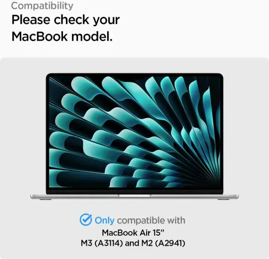Spigen Urban Fit - MacBook Air 15 Inch M3/M2 Hoes - A3114 / A2941 - Zwart afbeelding 2