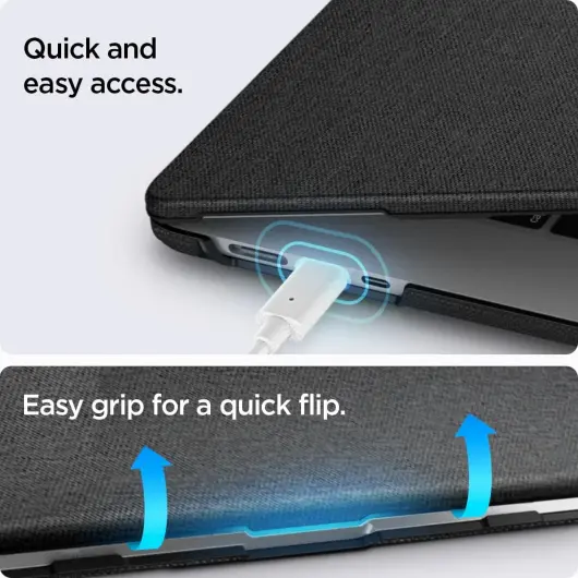 Spigen Urban Fit - MacBook Air 15 Inch M3/M2 Hoes - A3114 / A2941 - Zwart afbeelding 6