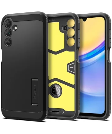 Spigen Tough Armor Samsung Galaxy A15 Hoesje Back Cover Zwart Hoesjes