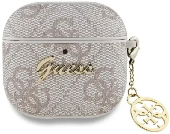 Guess AirPods 4 Hoesje Duurzaam Premium Eco-leder Roze afbeelding 1