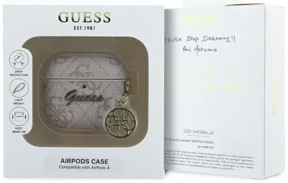 Guess AirPods 4 Hoesje Duurzaam Premium Eco-leder Roze afbeelding 6