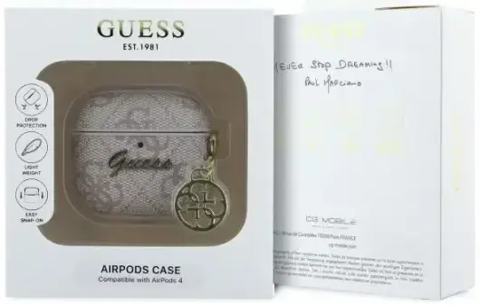 Guess AirPods 4 Hoesje Duurzaam Premium Eco-leder Roze afbeelding 6