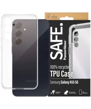 PanzerGlass SAFE Samsung Galaxy A55 Hoesje TPU Back Cover Transparant Hoesjes