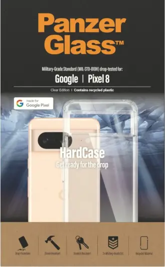 PanzerGlass HardCase Google Pixel 8 Hoesje Back Cover Transparant afbeelding 4