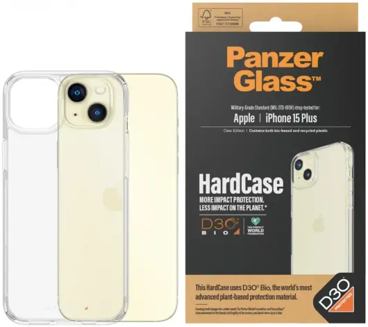 PanzerGlass HardCase D3O Apple iPhone 15 Plus Hoesje Back Cover Transparant afbeelding 1