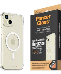 PanzerGlass HardCase D3O iPhone 15 Plus Hoesje MagSafe Back Cover Transparant