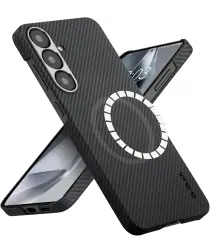 PITAKA MagEZ 6 Samsung Galaxy S25 Hoesje Magnetic Back Cover Dun Zwart