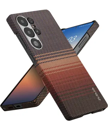 PITAKA MagEZ 6 Samsung Galaxy S25 Ultra Hoesje Magnetic Back Cover Dun Sunset Hoesjes