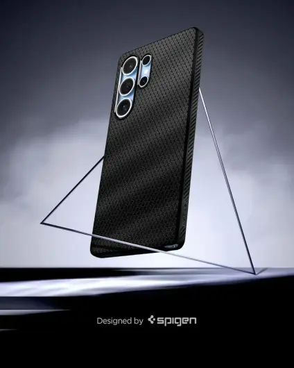 Spigen Liquid Air Samsung Galaxy S25 Ultra Hoesje Back Cover Matte Zwart afbeelding 2