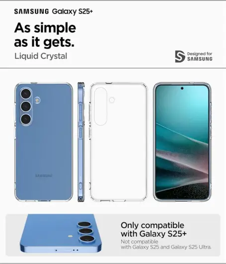 Spigen Liquid Crystal Samsung Galaxy S25 Plus Hoesje Back Cover Transparant afbeelding 3