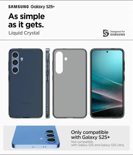 Spigen Liquid Crystal Samsung Galaxy S25 Plus Hoesje Back Cover Space Crystal afbeelding 3