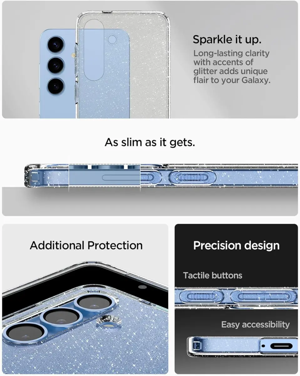 Spigen Liquid Crystal Samsung Galaxy S25 Plus Hoesje Back Cover Glitter afbeelding 5