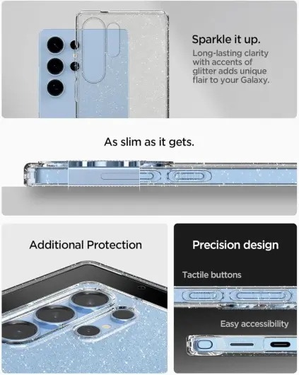 Spigen Liquid Crystal Samsung Galaxy S25 Ultra Hoesje Back Cover Glitter afbeelding 6