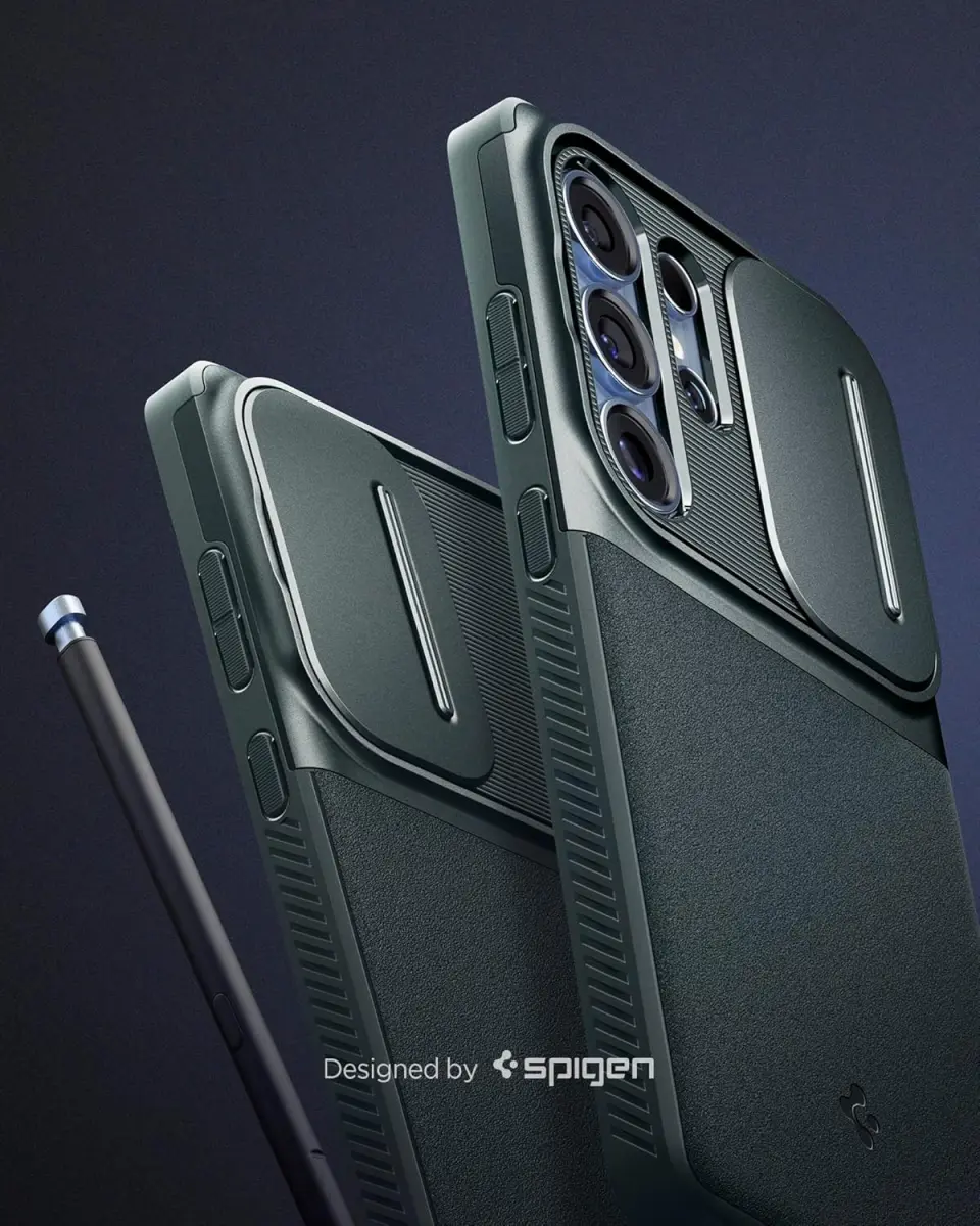 Spigen Optik Armor Samsung Galaxy S25 Ultra Hoesje Camera Slider Groen afbeelding 2