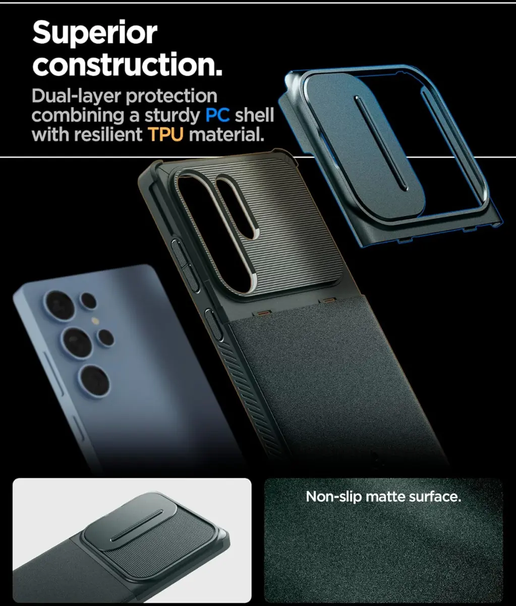 Spigen Optik Armor Samsung Galaxy S25 Ultra Hoesje Camera Slider Groen afbeelding 6