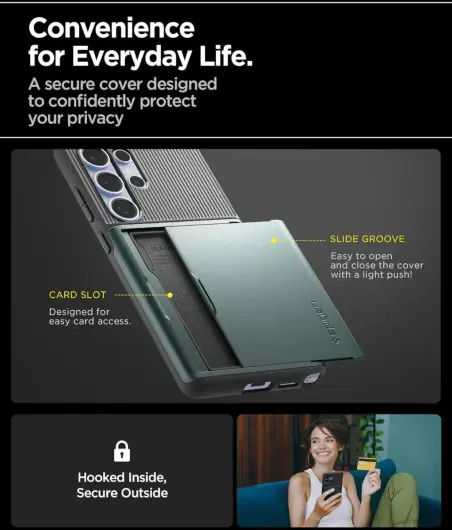Spigen Slim Armor CS Samsung Galaxy S25 Ultra Hoesje Back Cover Groen afbeelding 5