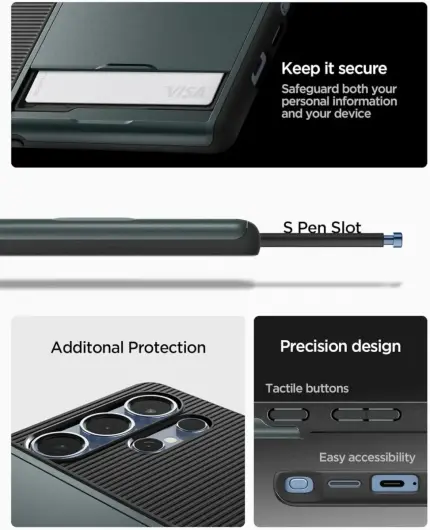 Spigen Slim Armor CS Samsung Galaxy S25 Ultra Hoesje Back Cover Groen afbeelding 7