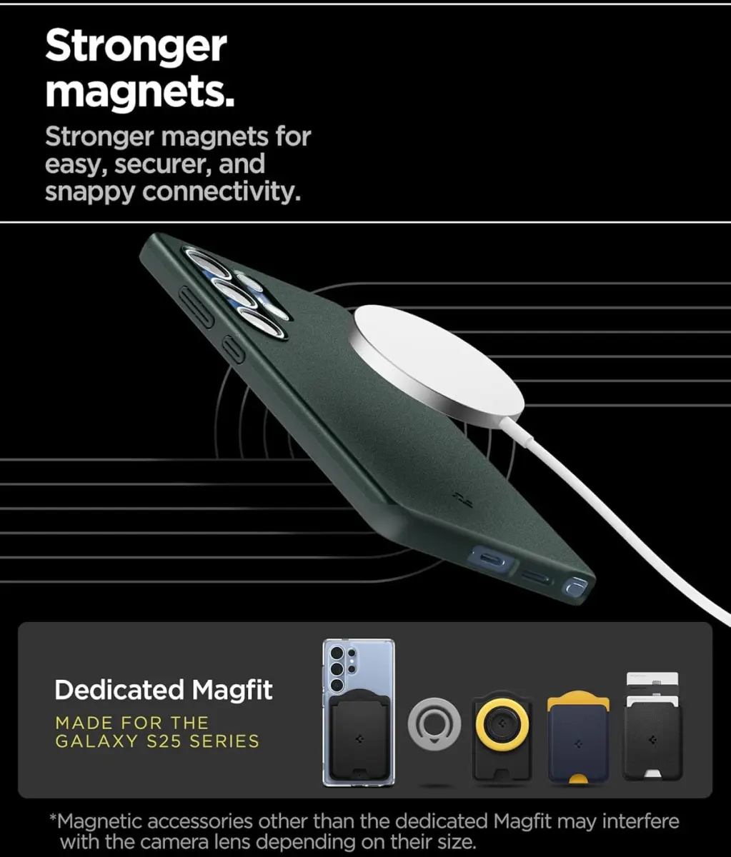 Spigen Thin Fit MagFit Samsung Galaxy S25 Hoesje Dun Back Cover Groen afbeelding 4