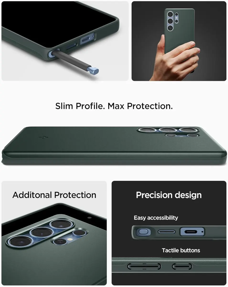 Spigen Thin Fit MagFit Samsung Galaxy S25 Hoesje Dun Back Cover Groen afbeelding 6