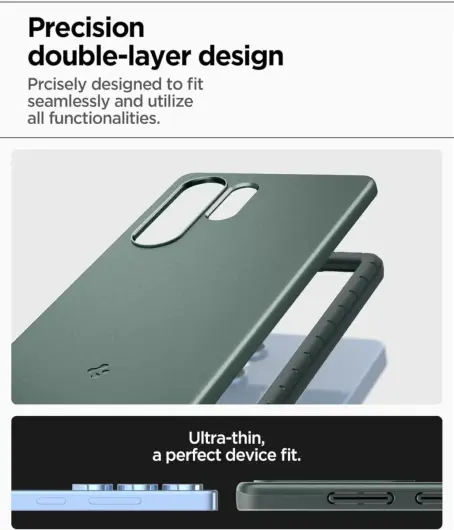 Spigen Thin Fit MagFit Samsung Galaxy S25 Hoesje Dun Back Cover Groen afbeelding 5