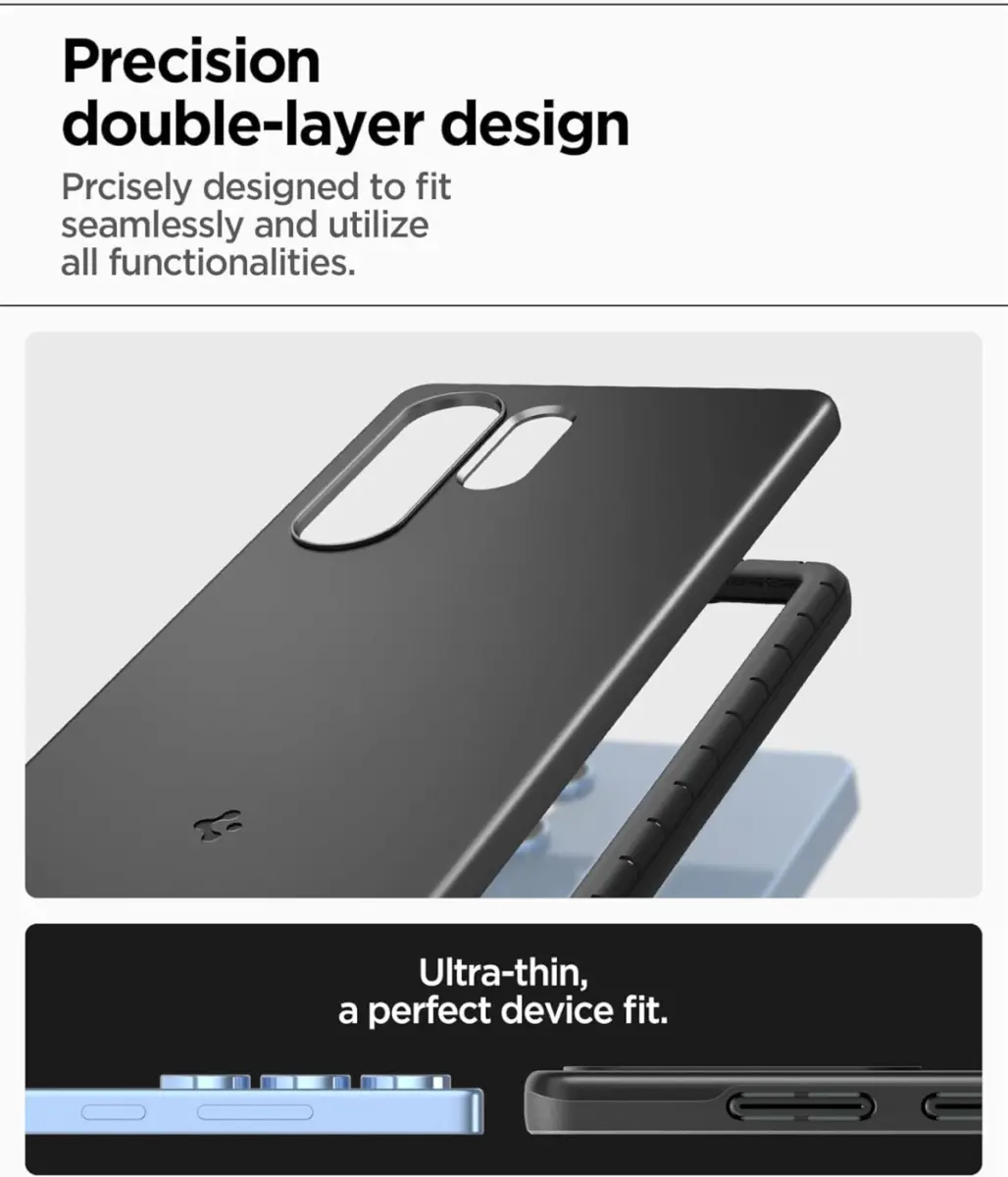 Spigen Thin Fit MagFit Samsung Galaxy S25 Ultra Hoesje Dun Zwart afbeelding 5