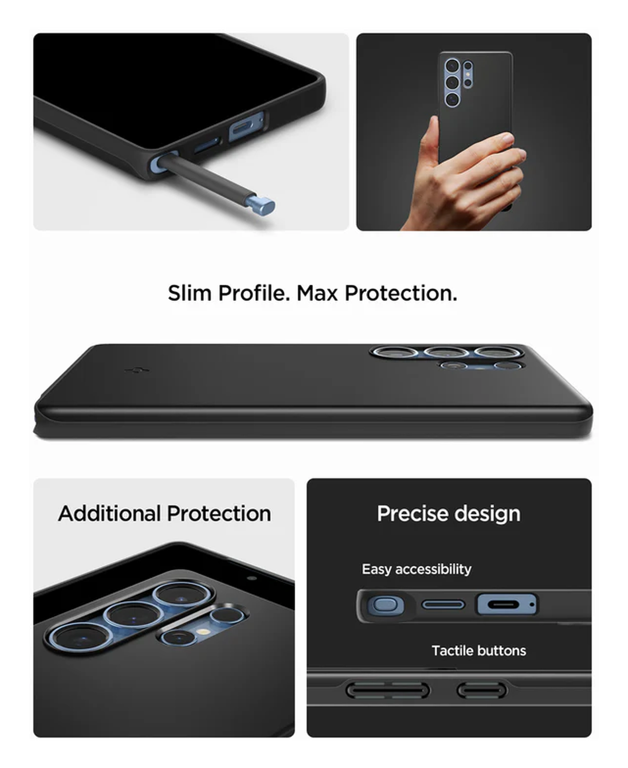 Spigen Thin Fit MagFit Samsung Galaxy S25 Ultra Hoesje Dun Zwart afbeelding 8