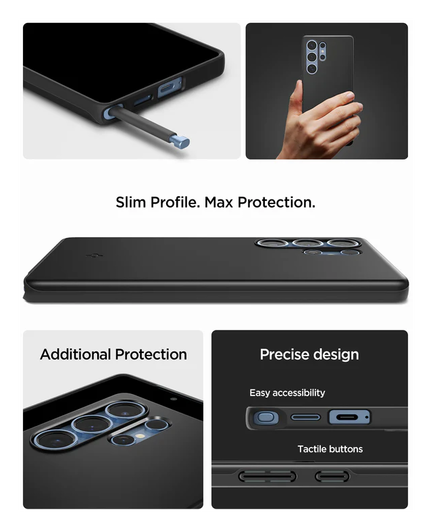 Spigen Thin Fit MagFit Samsung Galaxy S25 Ultra Hoesje Dun Zwart afbeelding 8