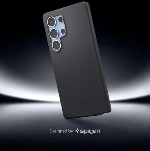 Spigen Silicone Fit MagFit Samsung Galaxy S25 Ultra Hoesje Back Cover Zwart afbeelding 2