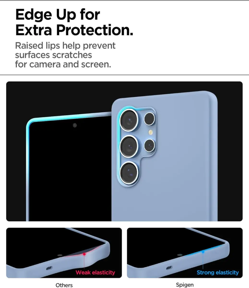 Spigen Silicone Fit MagFit Samsung Galaxy S25 Ultra Hoesje Back Cover Blauw afbeelding 3