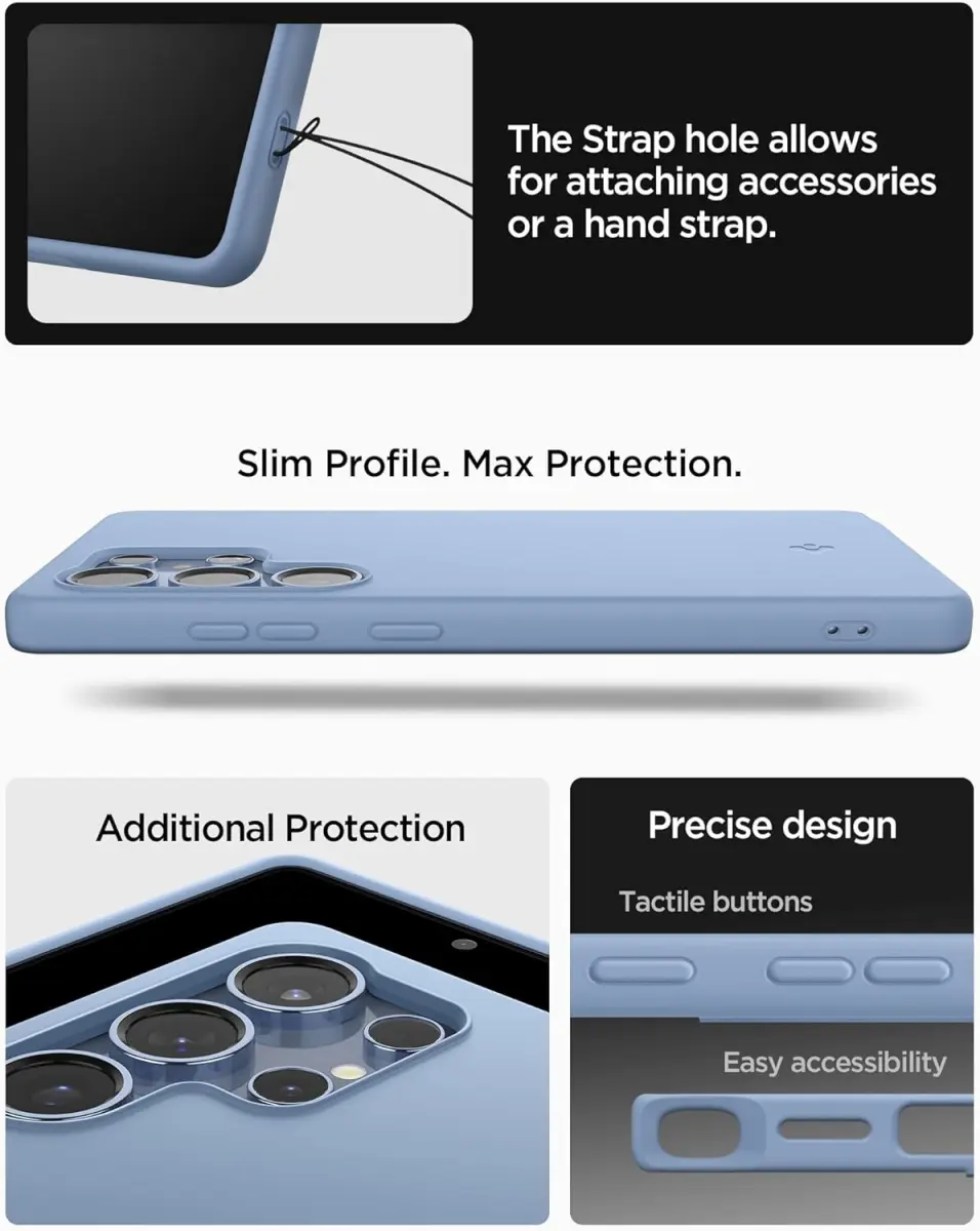 Spigen Silicone Fit MagFit Samsung Galaxy S25 Ultra Hoesje Back Cover Blauw afbeelding 7