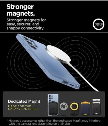 Spigen Silicone Fit MagFit Samsung Galaxy S25 Ultra Hoesje Back Cover Blauw afbeelding 6