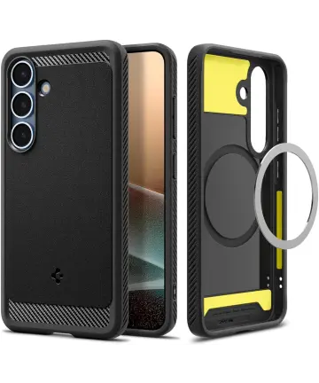 Spigen Rugged Armor MagFit Samsung Galaxy S25 Hoesje Matte Zwart Hoesjes