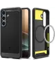 Spigen Rugged Armor MagFit Samsung Galaxy S25 Hoesje Matte Zwart