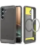 Spigen Rugged Armor MagFit Samsung Galaxy S25 Hoesje Marmer Grijs