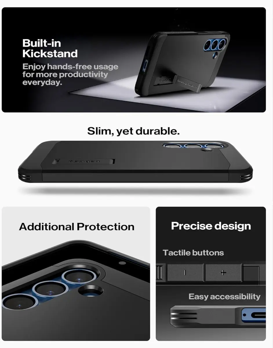Spigen Tough Armor MagFit Samsung Galaxy S25 Hoesje Back Cover Zwart afbeelding 7
