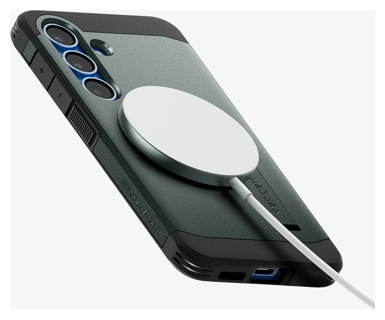 Spigen Tough Armor MagFit Samsung Galaxy S25 Plus Hoesje Groen afbeelding 8
